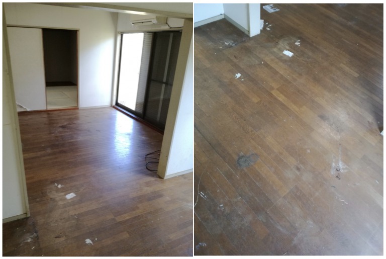 フローリングの汚れ