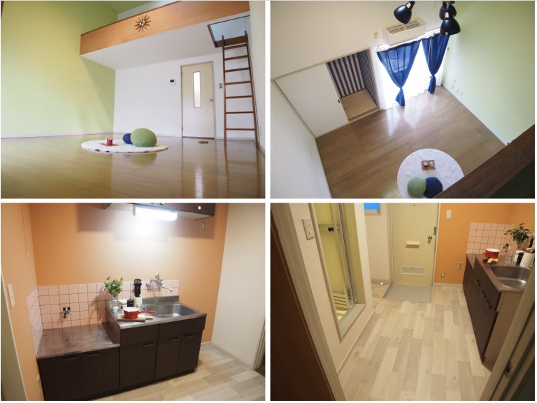 淡いアクセントクロスの部屋