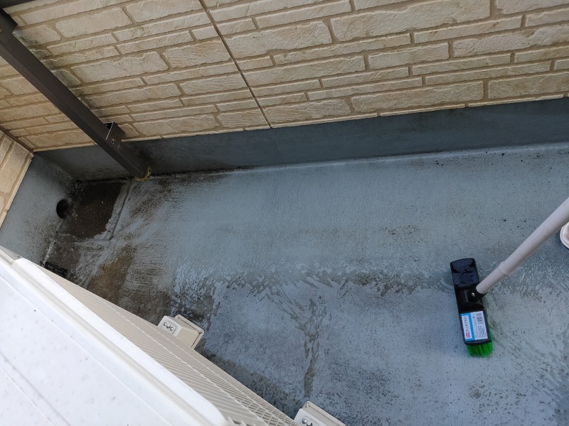 ベランダの水洗い