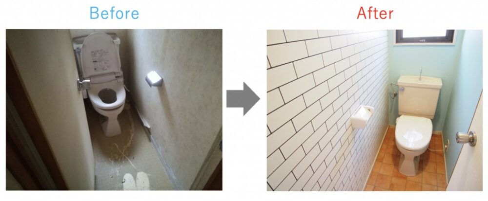 レンガ柄＆ブルー