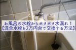 お風呂の水栓からポタポタ水漏れ!混合水栓を2万円台で交換する方法