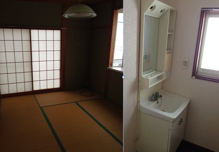 和室と洗面台