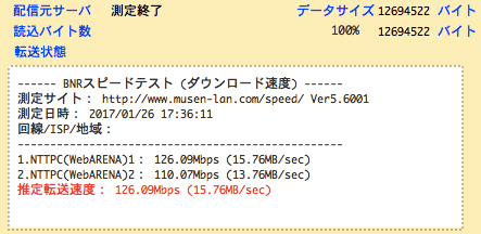 BNRスピードテスト